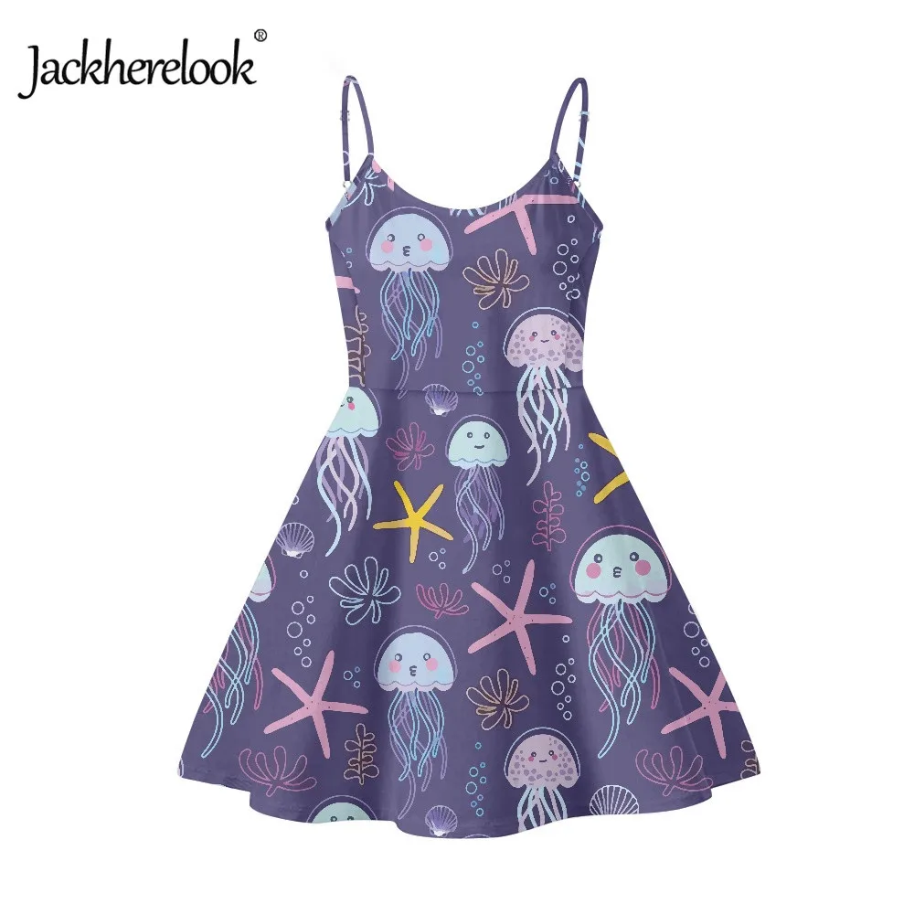 

Женский пляжный сарафан без рукавов, с принтом морской звезды и Медузы