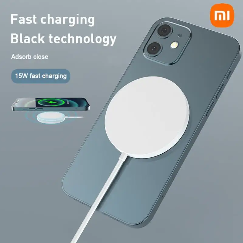 

Xiaomi Magnetic Wireless Charging For IPhone 12 12Pro Max For Mini Samsung With Cable Magnet 15W Magnetic Wireless Charger
