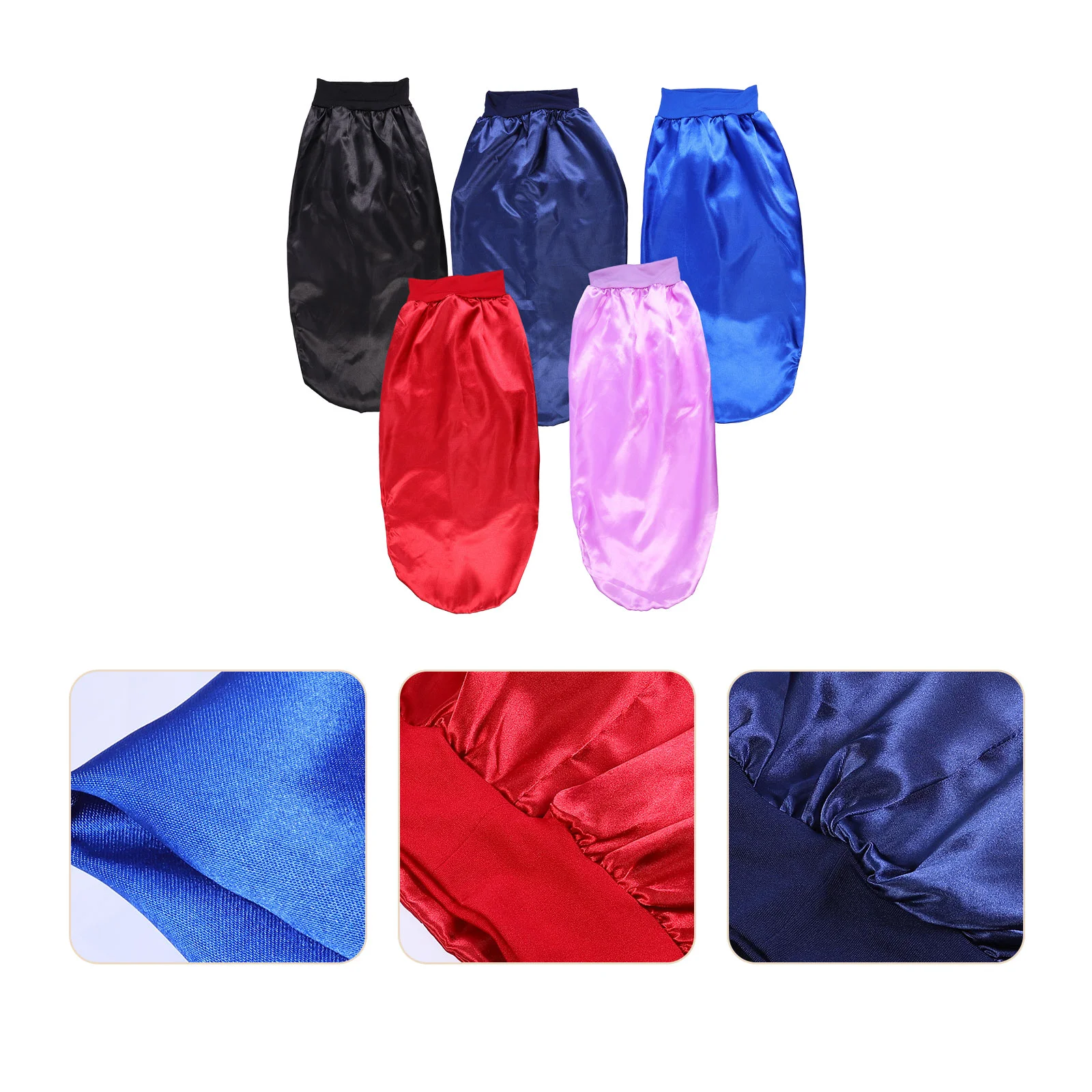 

5pcs Absorbent Hair Wraps Quick Dry Bath Caps Long Tube Satin Shower Caps