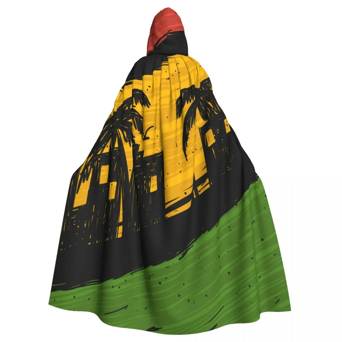 

Adult Cloak Cape Hooded Reggae Style Tree Medieval Costume Witch Wicca Vampire Elf Purim Carnival Party