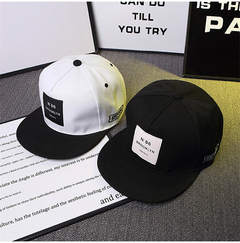 New Men Womens BROOKLYN Letters Solid Color Patch Baseball Cap Hip Hop Caps Leather Sun Hat Snapback Hats Bone Free Shopping