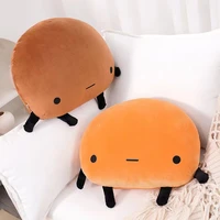 kawaii cartoon soft sad potato emoticon plush toy doll pillow hand cover plush pillow sofa cushion home decor pendant gifts