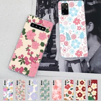 sweet spring literature flowers phone case for samsung s21 a10 for redmi note 7 9 for huawei p30pro honor 8x 10i cover
