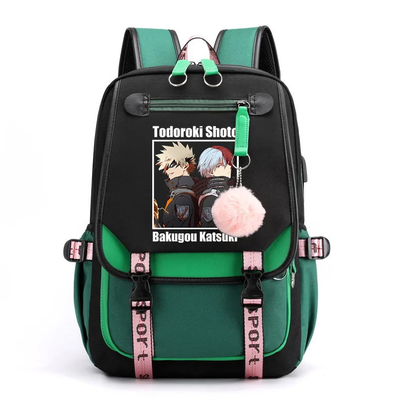 Аниме Bakugou Katsuki Todoroki Shoto Рюкзак с узором Подростковый повседневный модный рюкзак