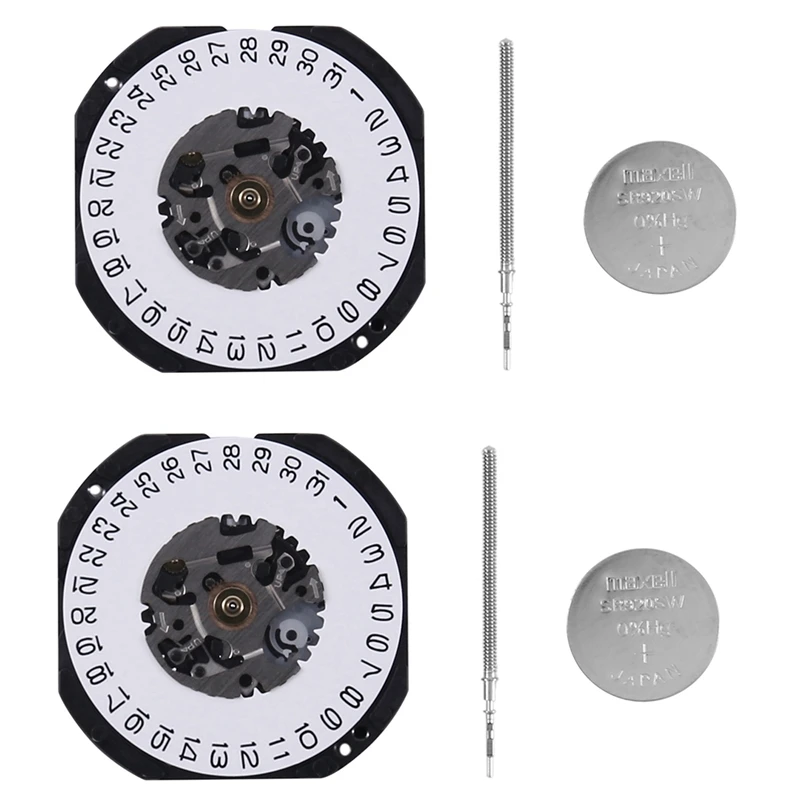 

2 шт., японские кварцевые часы VX32 VX32E с регулируемым стержнем и аккумулятором