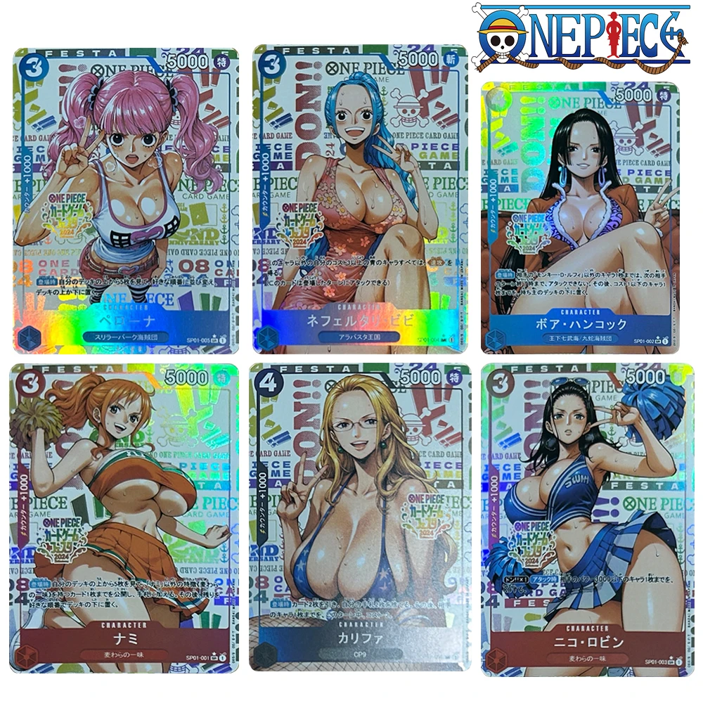 Цельный 6 шт./компл. DIY Hancock Nami Robin Vivi Utta Yamato Fold Glitter Collection Card Праздничный подарок