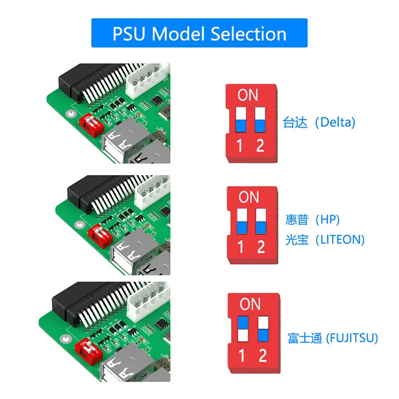 Коммутационная плата блока питания USB2.0 с поддержкой QC2.0 QC3.0 для HP/DELTA/FUJITSU/LITEON