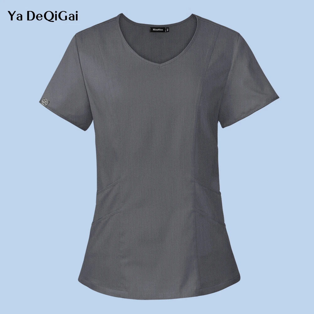 

Женская гигиеническая униформа, Комбинезоны для дантиста, скрабы для кормления, топы, простая повседневная Рабочая Униформа для салона кра...