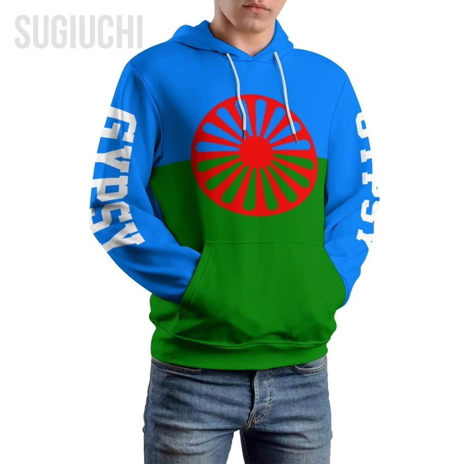 Толстовка унисекс с 3D-принтом Цыганский флаг мужская и женская толстовка из