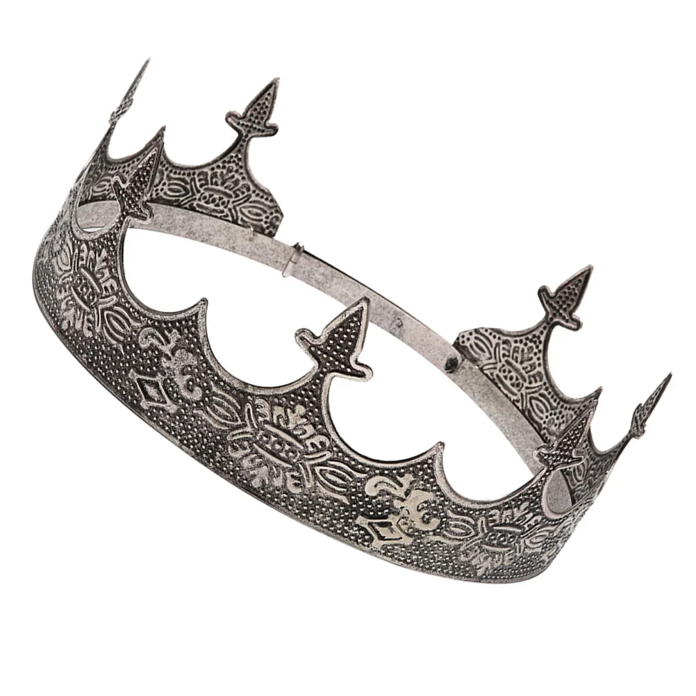 

Retro Style King Crown Headband Headpiece Cosplay Prop Hair Jewelry Gift for Men