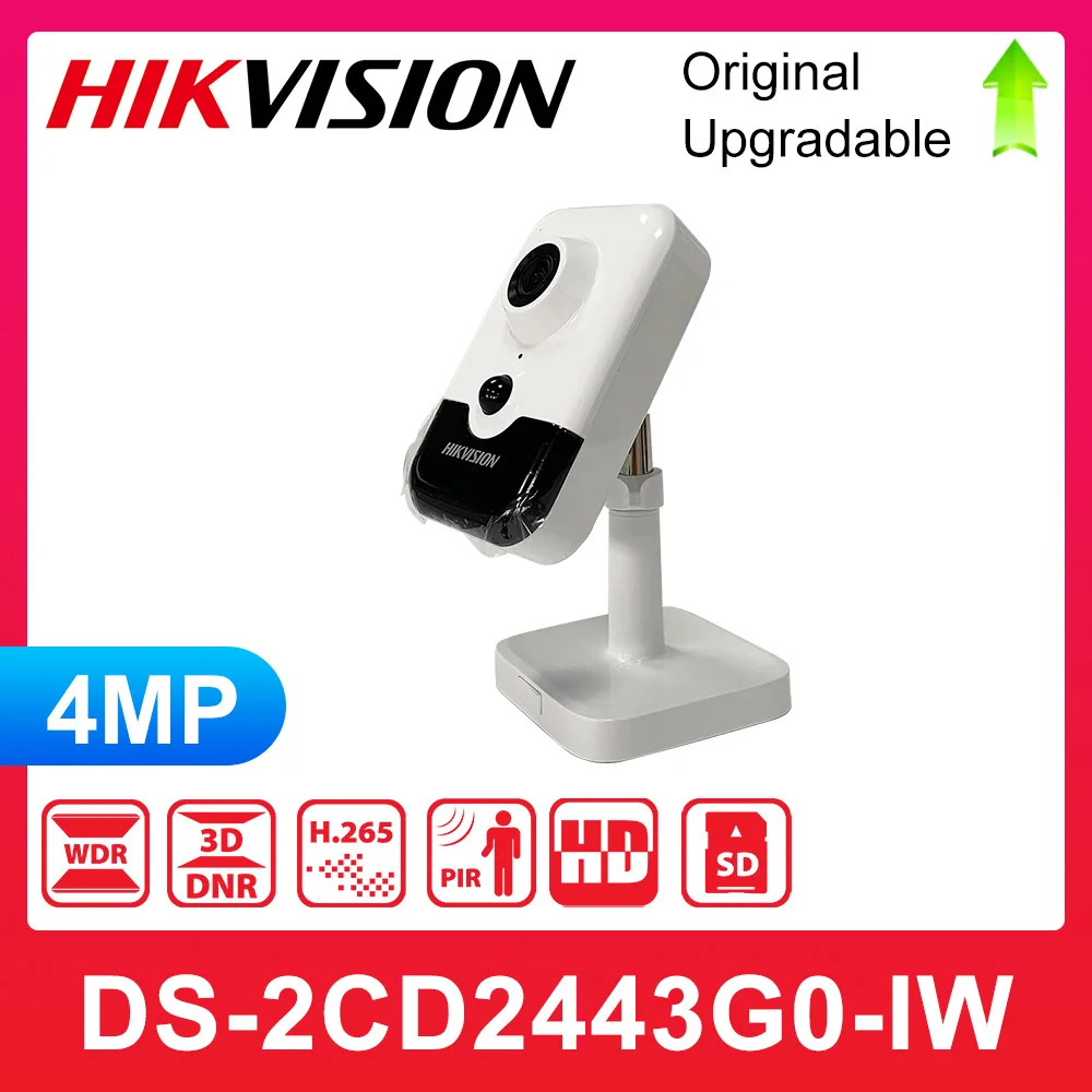 

Original Hikvision English Version 4MP IR Cube Network Camera DS-2CD2443G0-IW CCTV Wireless POE IP Wifi IPC