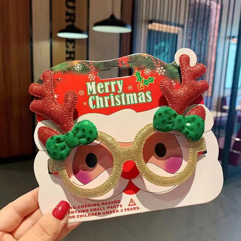 

Christmas Glasses Frames Christmas Decoration Glasses Santa Moose Glasses Frames Party Decoration Supplies