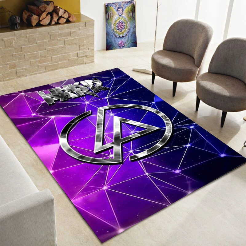 

3D European and American rock band logo carpet, living room, bedroom sofa carpet, kitchen, bathroom door mat,anti slip floor mat