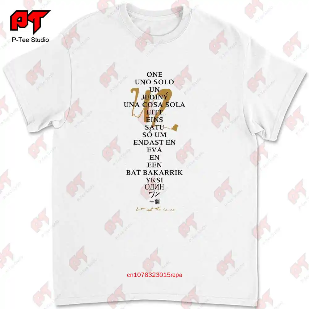Винтажная Футболка U2 One 1990 Merch с запахом цветов во время поездки Q6IC