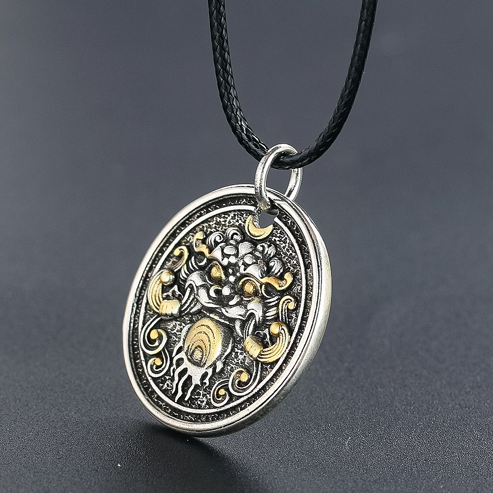 Рельефный Тибетский буддистский тотем талисман амулет медный металлический