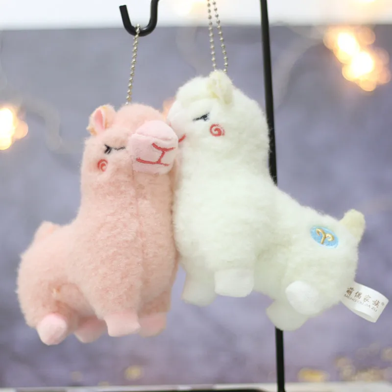 

12cm Hot PP Cotton Stuffed Animals Cute Sheep Keychain Doll Anime Plushie Toys Baby Gitfs Stuff Plush Toy Store