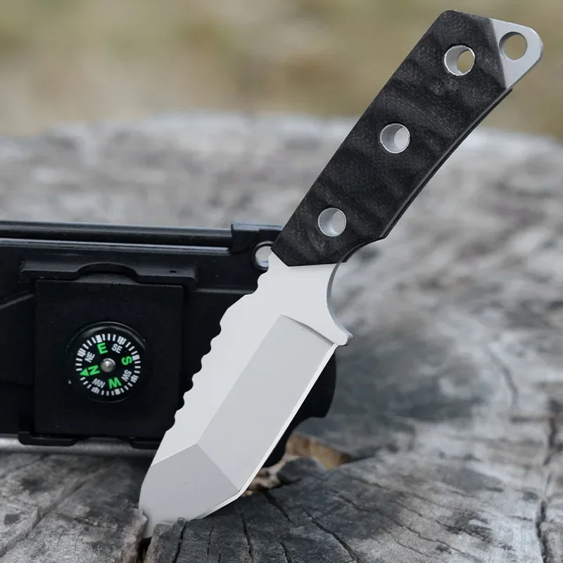 Острый нож из нержавеющей стали с фиксированным лезвием Ручка G10 портативный