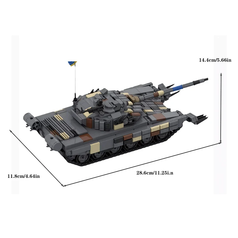Военный строительный блок MOC T-72AV Minesweeper сборная модель танка коллекционная