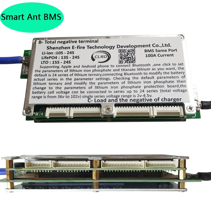 

Ant 10S-24S 70a 100a 200a 300a 450a smart bluetooth bms для li ion lipo lifepo4 и аккумулятор лто pack PCB PCM