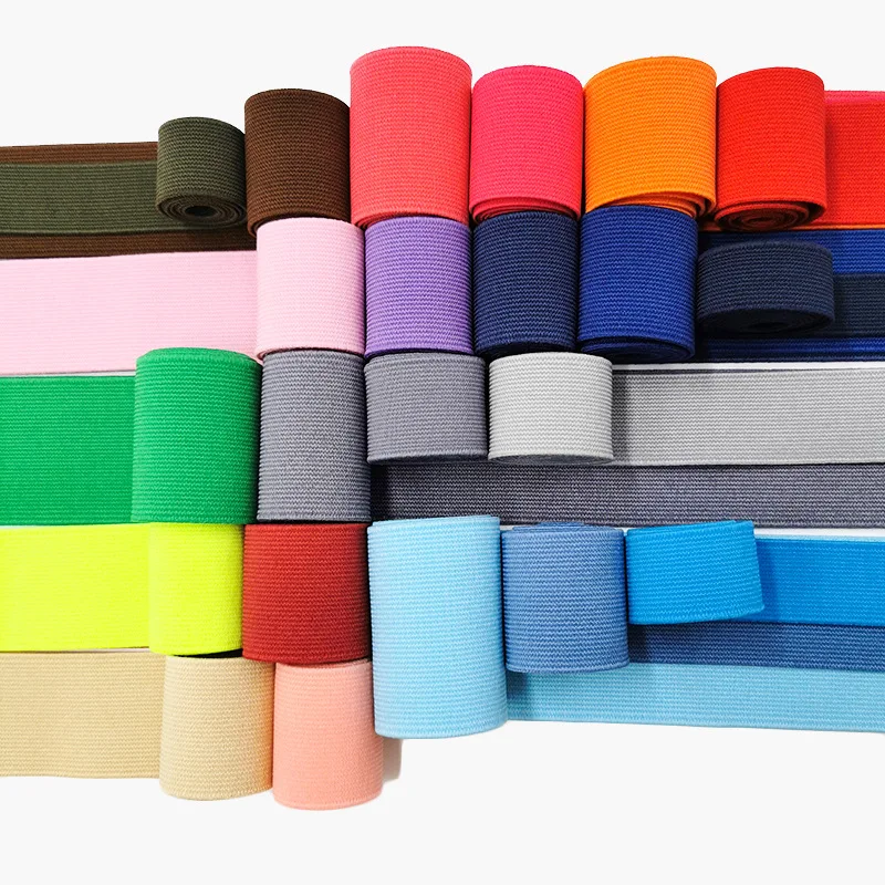 

Wide Flat High Elastic Band for Sewing Protective Clothes Accessories Black Thick Rubber Cord Tape Rope