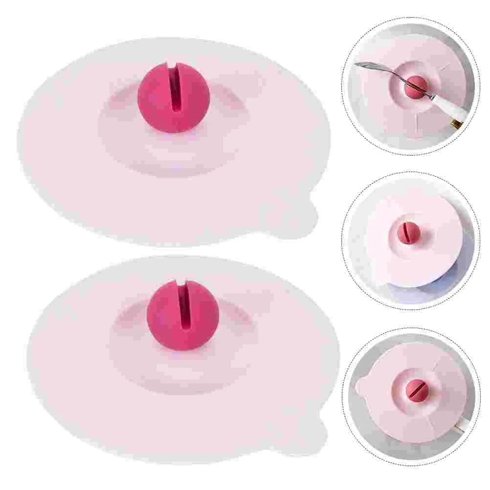 

2pcs Sealed Cup Lids Leak-proof Cup Covers Kitchen Gadgets Silicone Sealing Covers