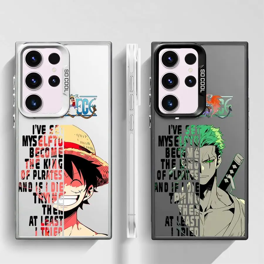 Luffy Cool Zoro Case for Samsung Galaxy S23 S24 Ultra S20 S22 S21 Plus S20fe S23FE Note 20 S24FE Phone Cover Shell
