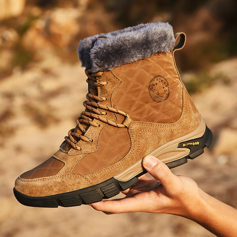 

Best Selling Casual Boots for Mens Large Size 46 47 Winter Shoes Men Anti Slip Snow Boots Mens Top Quality Outdoor Boots Man