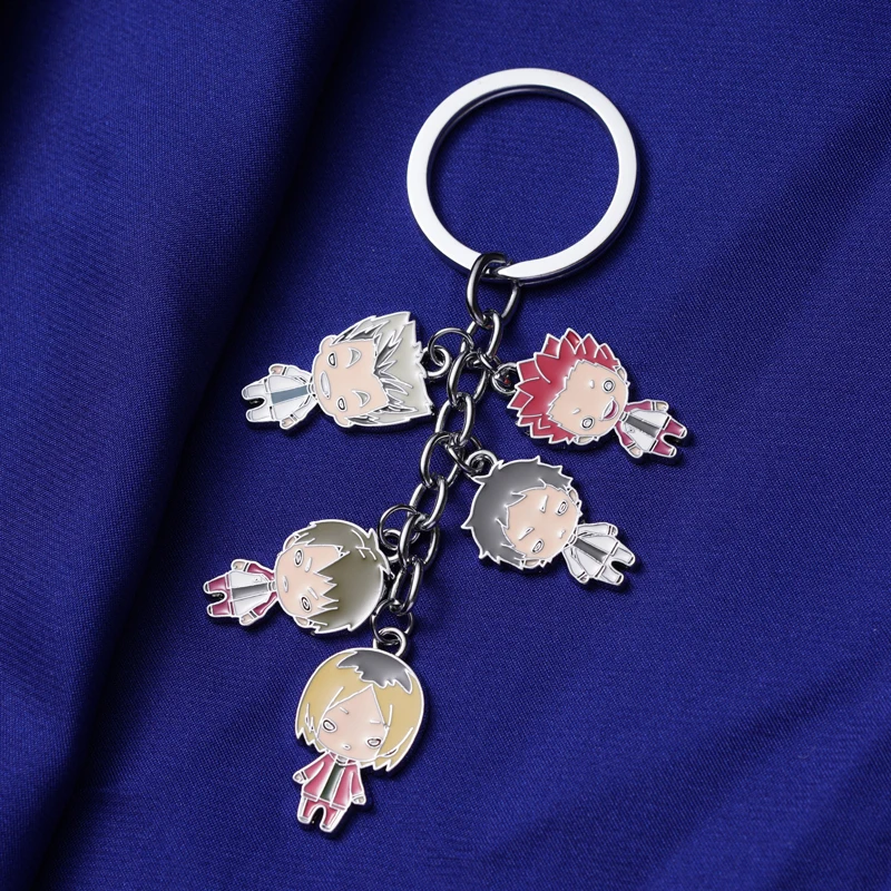 

Anime Keychain Haikyuu!! Shoyo Hinata Hinata Shouyou Bokuto Koutarou Metal Keyring Strap Figure Hanging Accessories