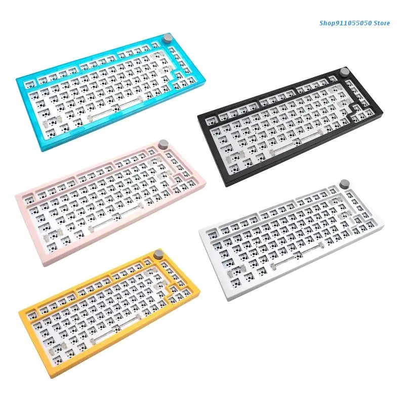 

C5AB 8-Key NextTime 75 RGB Backlit Mechanical Game Keyboard DIY BT5.0/2.4G/ 3P5P Customized with Knob Kit Hot Swappable2