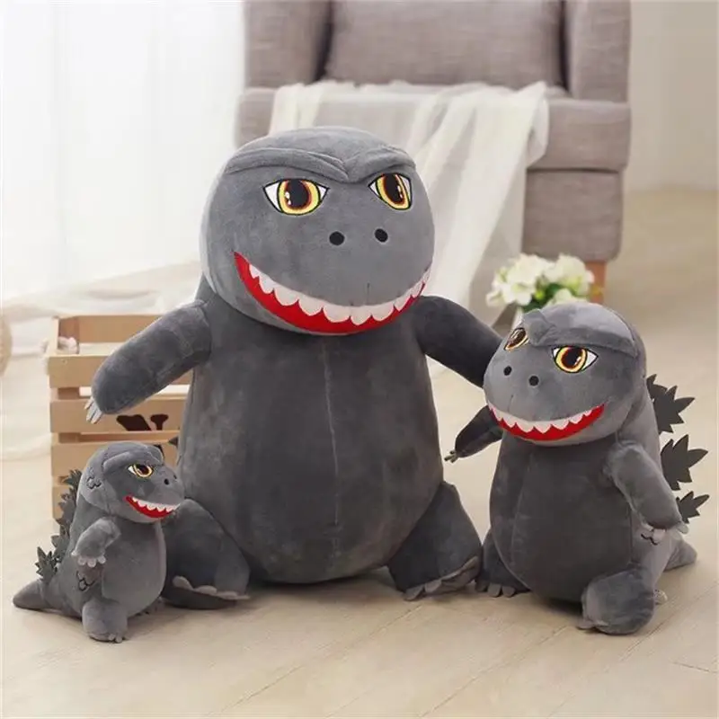 Фото Фигурка аниме Godzilla, набивная экшн-фигурка мультяшного короля монстра, кавайная плюшевая кукла, детские игрушки, подарок на день рождения, 50 см №1