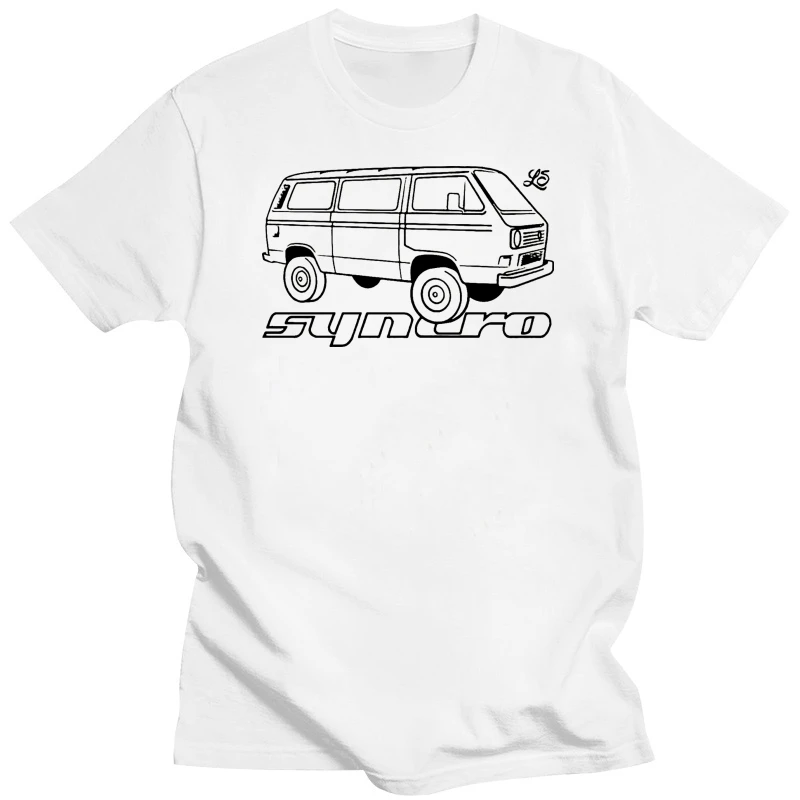 Футболка T3 Bus Syncro Detailiert Шрифтzug &amp Bug Leif Steil Летние топы с круглым вырезом