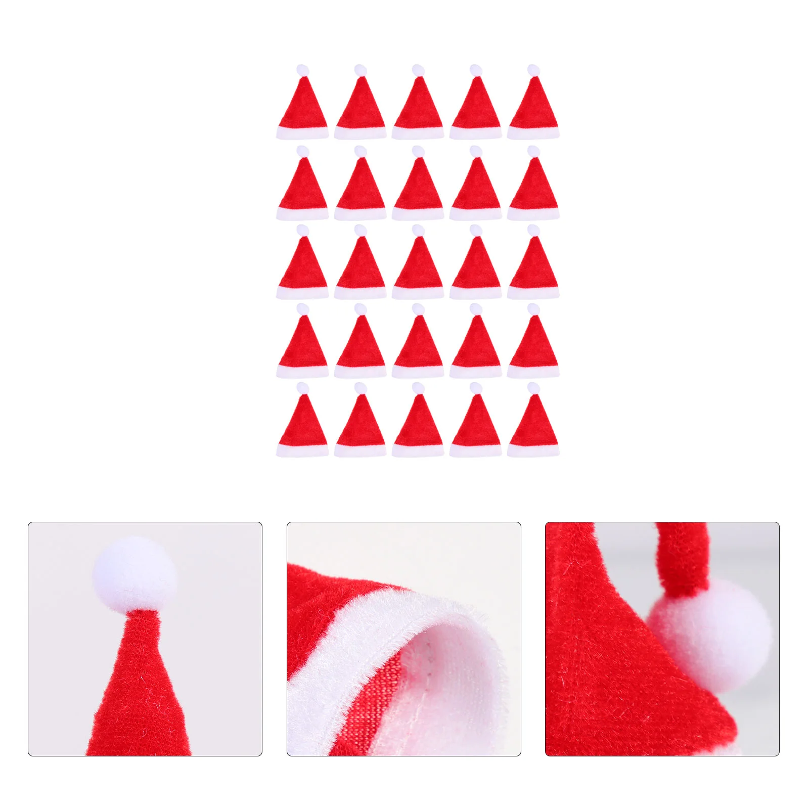

Bottle Christmas Hatsanta Cover Mini Xmas Hats Decor Foldablesilverware Holders Covers Candy Bottles Sleeve Caps Lollipop Decors
