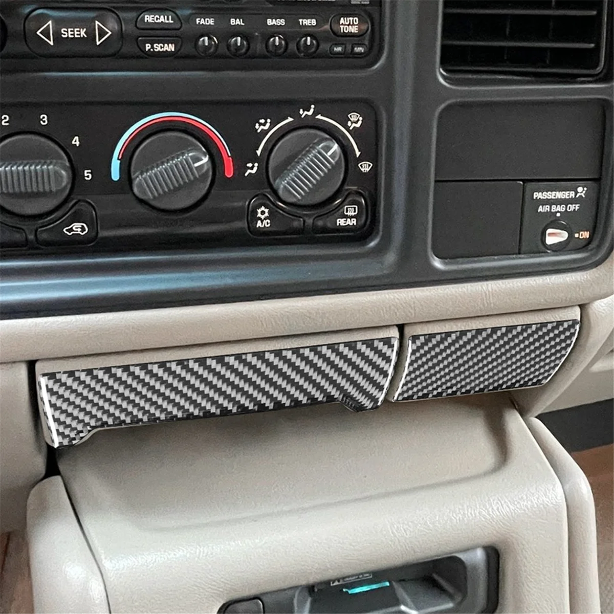 Углеродное волокно для Chevy Silverado 1500 1999-2002 центральная консоль пепельница накладка