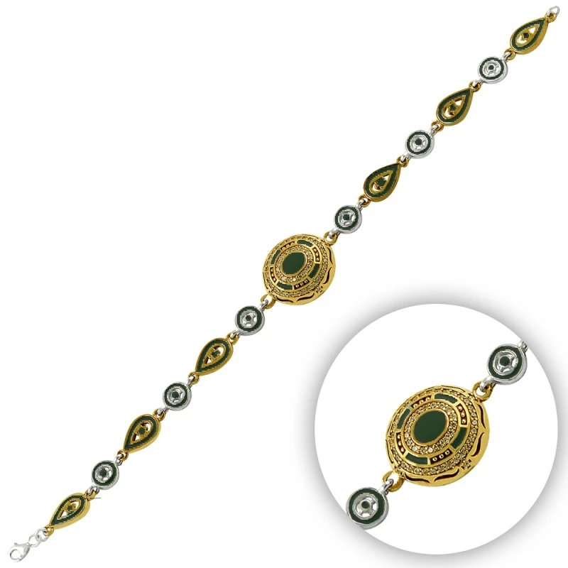 

Silver 925 Sterling Enamel Authentic Bracelet