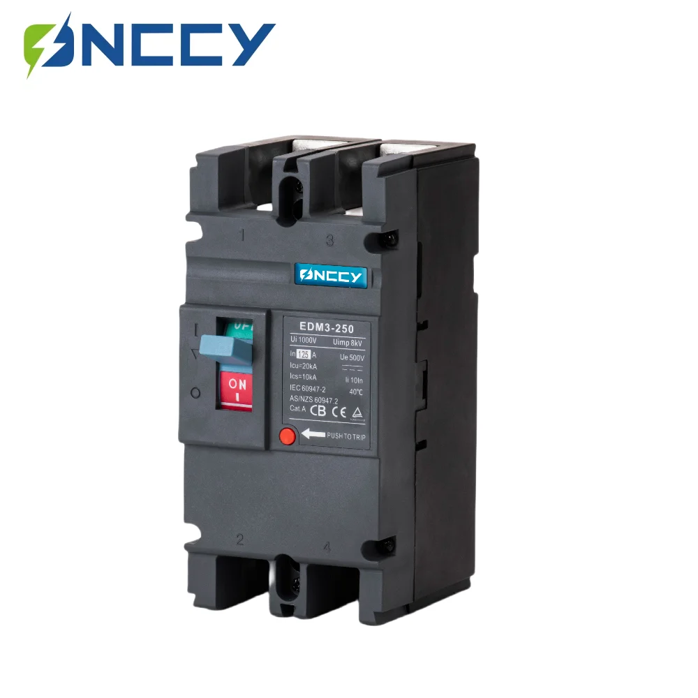 

ONCCY DC MCCB 250A литой корпус на солнечной батарее, автоматический выключатель, защита от перегрузки, защита фотоэлектрической системы, аккумулятор
