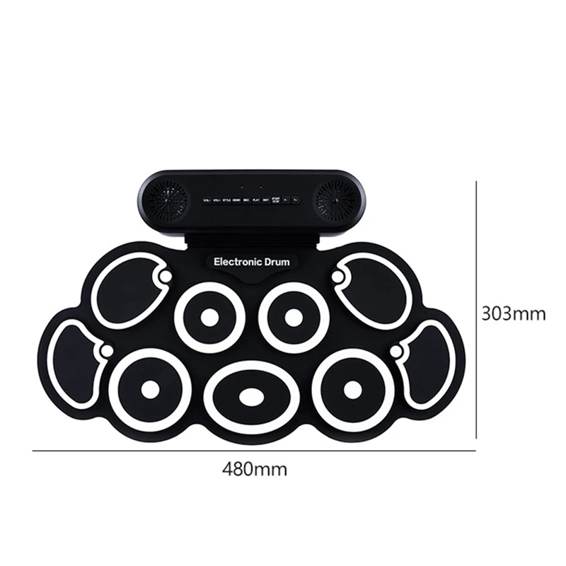 Новая электронная барабанная установка USB Roll-Up Silicon Drums Pad Цифровая складная