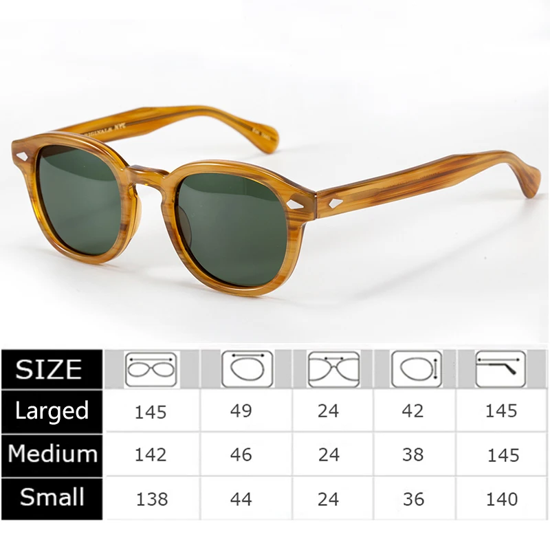 Зеленые поляризованные солнцезащитные очки мужские Джонни Депп лемтош женские