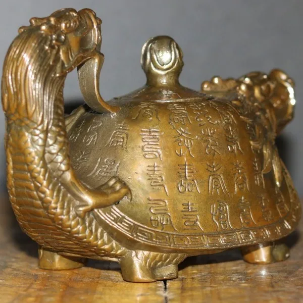 Игровой с бронзовым медным чайником чистая медь медный чайник Baishou dragon черепаха
