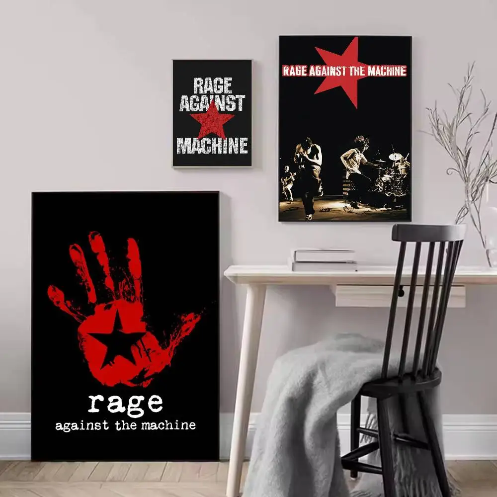 Фото Постер группы Rock Band R-Rage Against the M-Machine, HD, самоклеящийся, водонепроницаемый, настенный декор, идеально подходит для дома, офиса, общежития, в качестве подарка №3