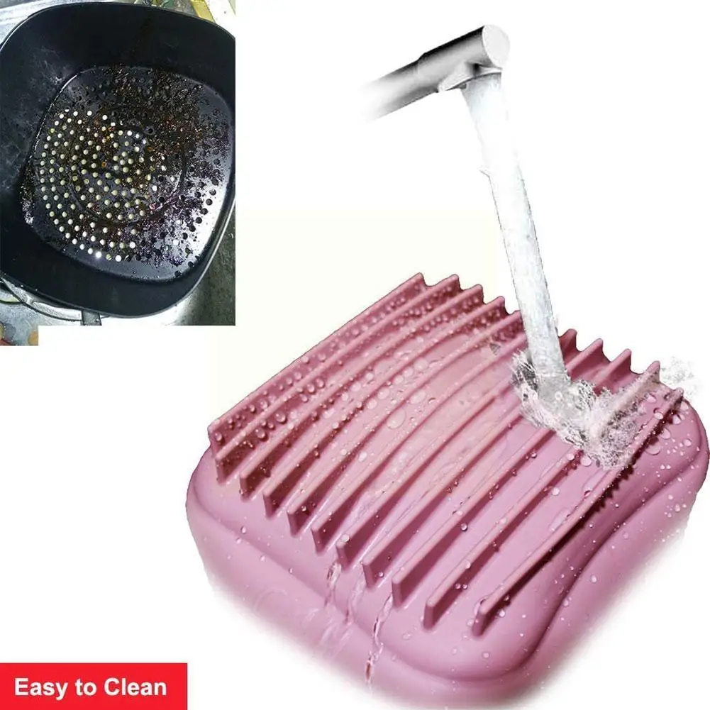 

Силиконовая фритюрница, квадратные аксессуары для выпечки в духовке, поднос для хлеба, жарки, курицы, пиццы, сменный поднос для фритюрницы ...