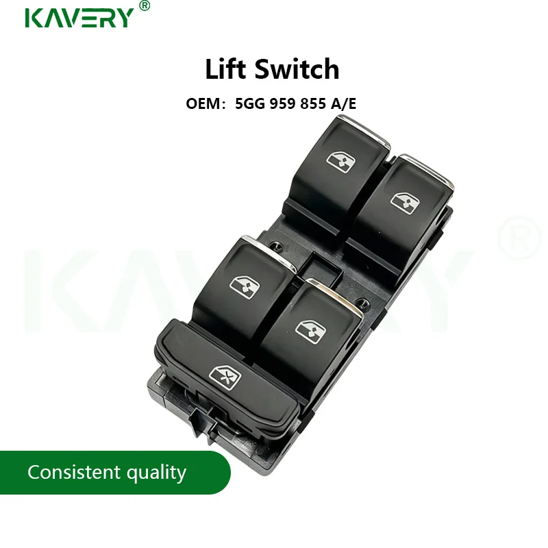 Фото KAVERY Для VW Golf MK7 Passat B8 Tiguan Touran: Главный переключатель стеклоподъемника с функцией быстрого отклика 5G0959857A, Автоаксессуары №3