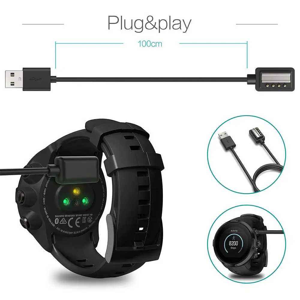 USB зарядная док-станция для смарт-часов Suunto 9 / Baro Suunto9 портативный адаптер питания