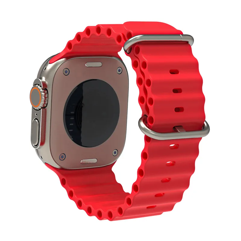 Ocean Band For Apple Watch Strap 49mm 44mm 40mm 45mm 41mm 42mm 38mm 40 44 45 mm silicone bracelet iWatch Ultra Series 7 6 3 SE 8