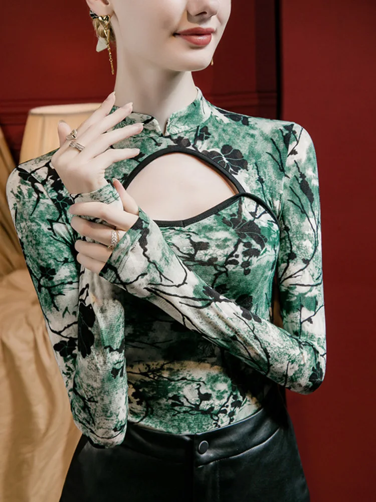 Женский костюм с воротником-стойкой для танцев и соревнований по пламени 2024