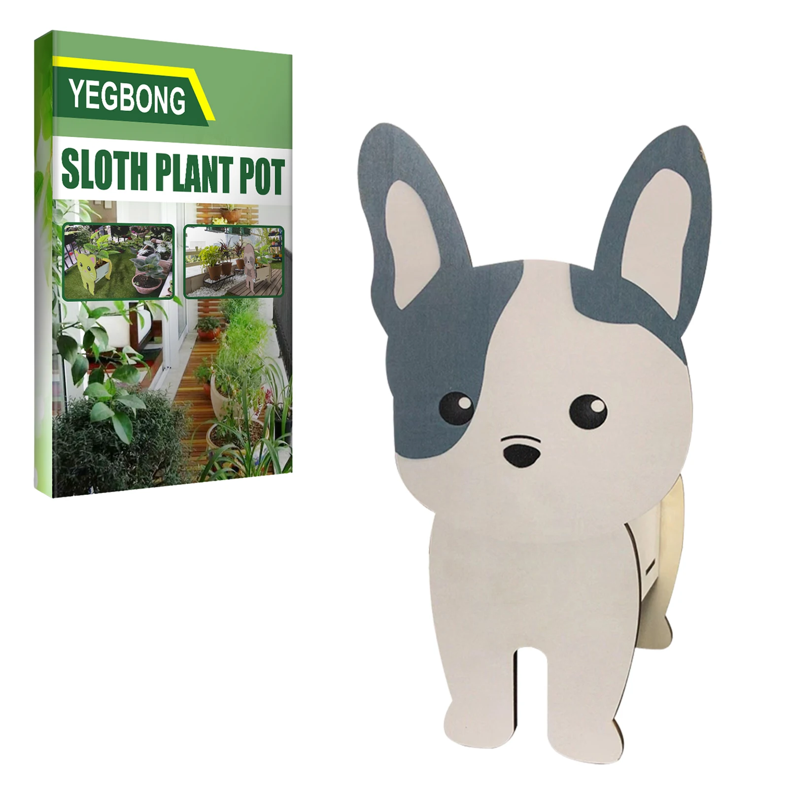 

Плантатор Ленивец, лабрадор, суккулент, деревянный горшок для растений, милый мультяшный Настольный цветочный горшок, Рождественский сад, д...