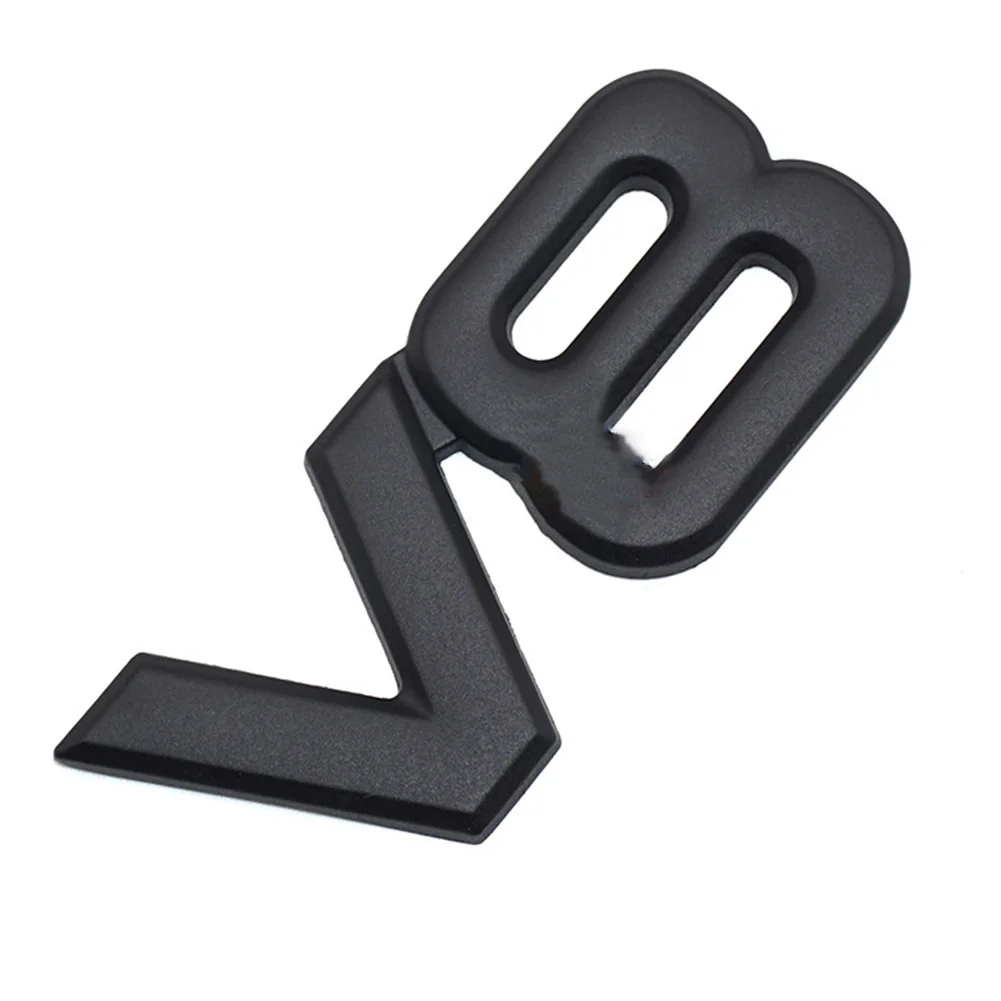 

Universal Car Sticker 3D Car Stickers Car Black Body Side Stickers Chrome Emblem Badge Sticker Metal V8 Emblem