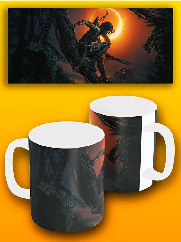 Кружка белая игры Shadow of the Tomb Raider (томб райдер Тень Расхитительницы гробниц PS Xbox PC