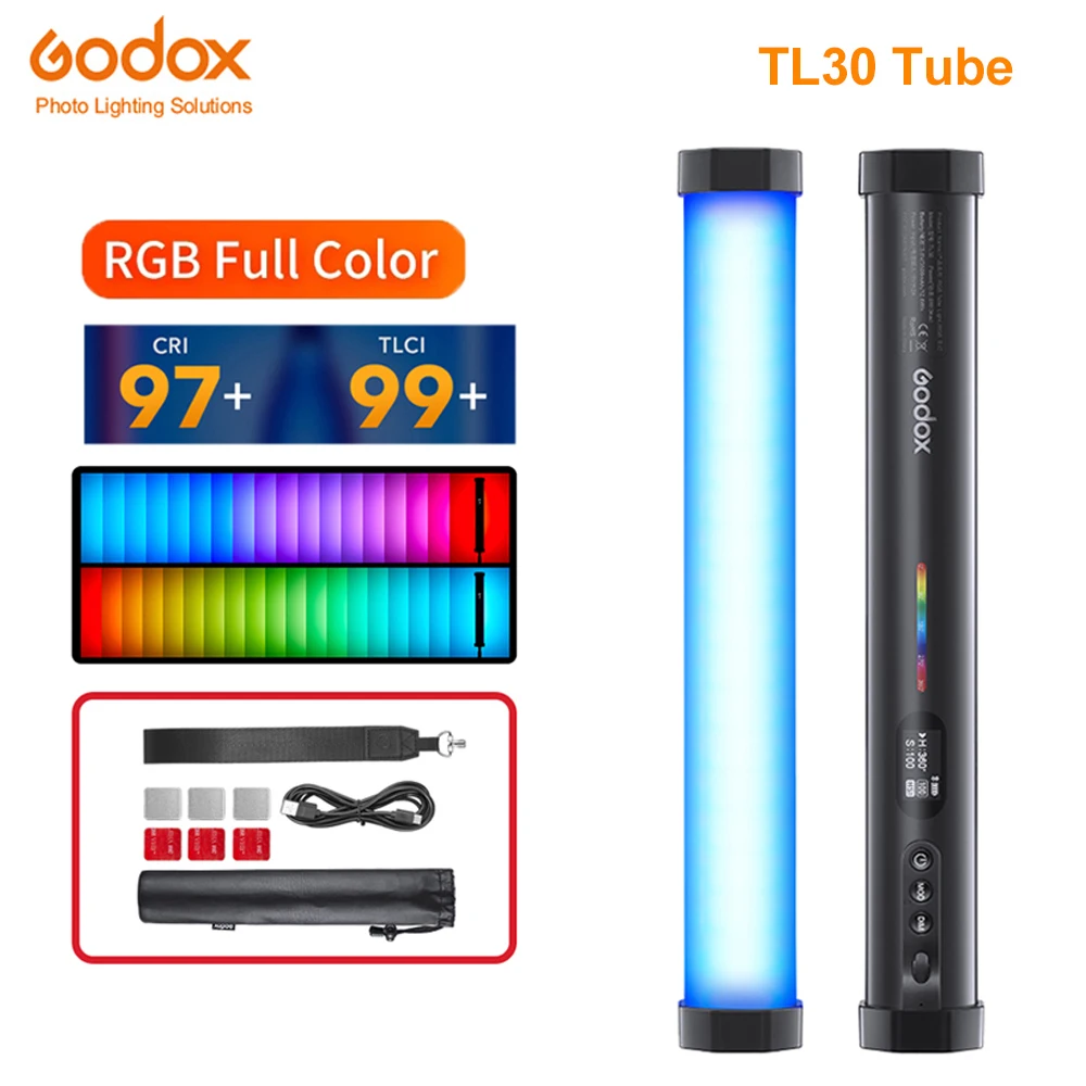 

Godox TL30 Tube Light RGB Handheld Color Photography Light Handheld Stick With APP Remote Control For Photos Video Movie Vlog