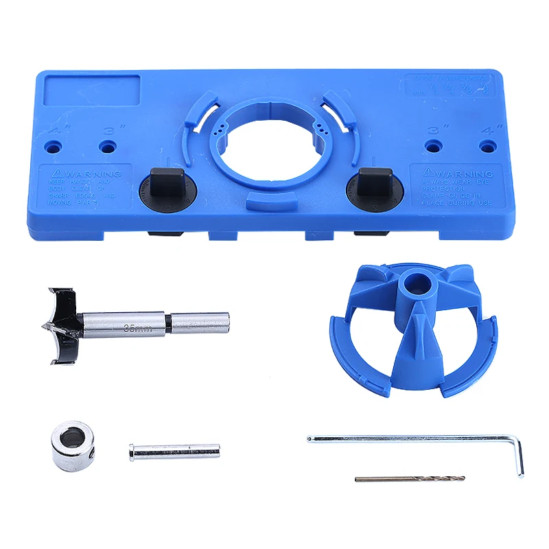 

1set 35mm Cup Style Hinge Jigs Boring Hole Drill Guide Locator Woodworking Hole Puncher Tool