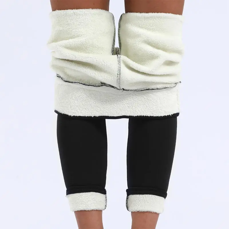 Winter Warm Women Leggings Lamb Velvet High Waist Tights Thickened Elastic Leggings To Improve Hip  Plus Size Leggings Fashion
